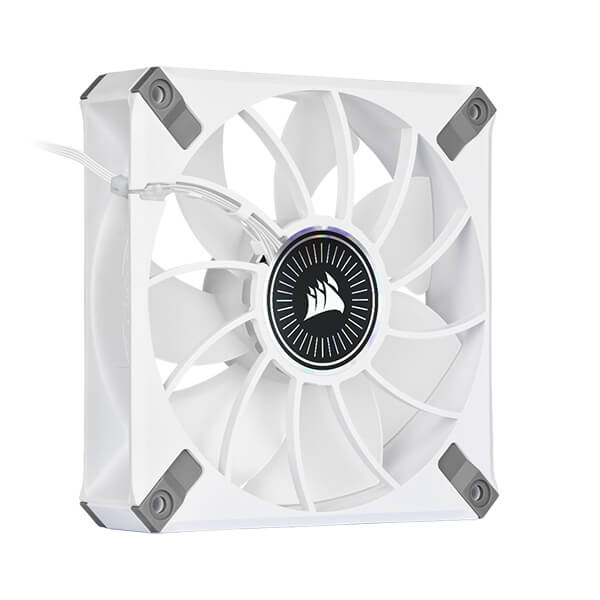 Corsair iCUE ML120 RGB Elite Premium 120mm PWM Magnetic Levitation Triple Fan Kit (White)